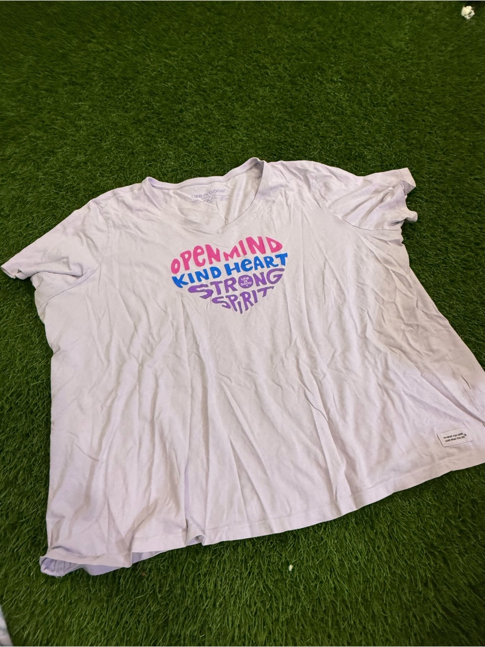 Life Is a good Crusher Lite Tshirt - Open Mind Kind Heart Strong Spirit